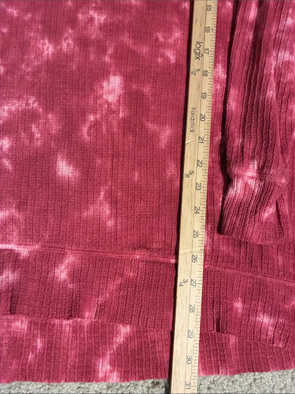 Wonderly Top Women's Pink Tie-Dyed V-Neck Pullover Tunic 2X